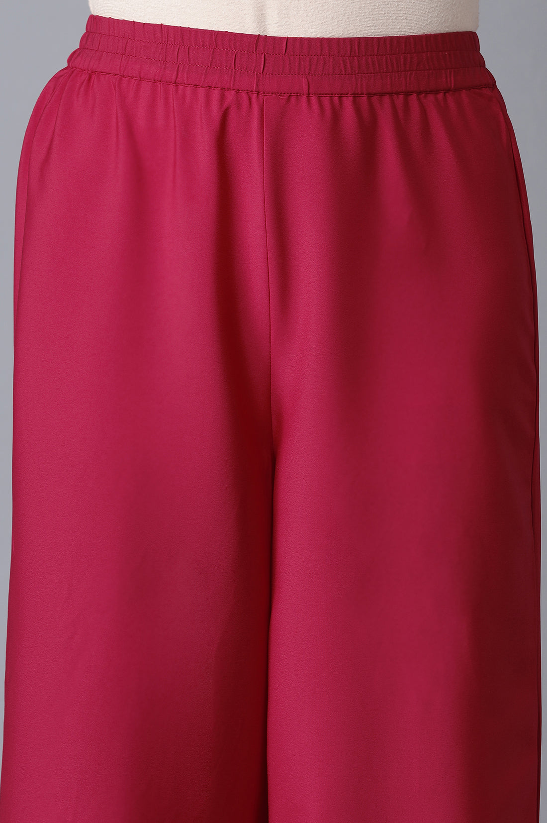 Brown kurta-Red Palazzo Set