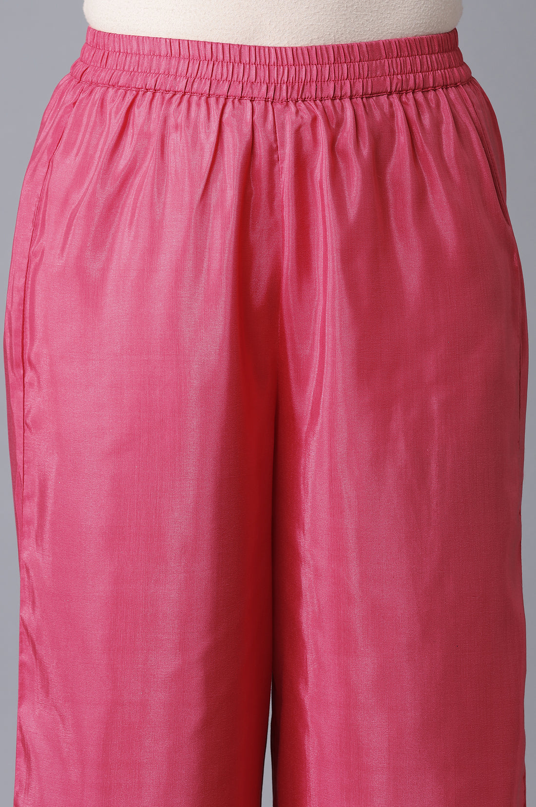 Blue kurta- Pink Straight Palazzo Set