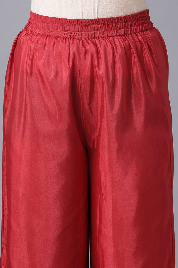 Maroon kurta-Culottes Set