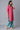 Pink Embroidered kurta-Blue Palazzo Set