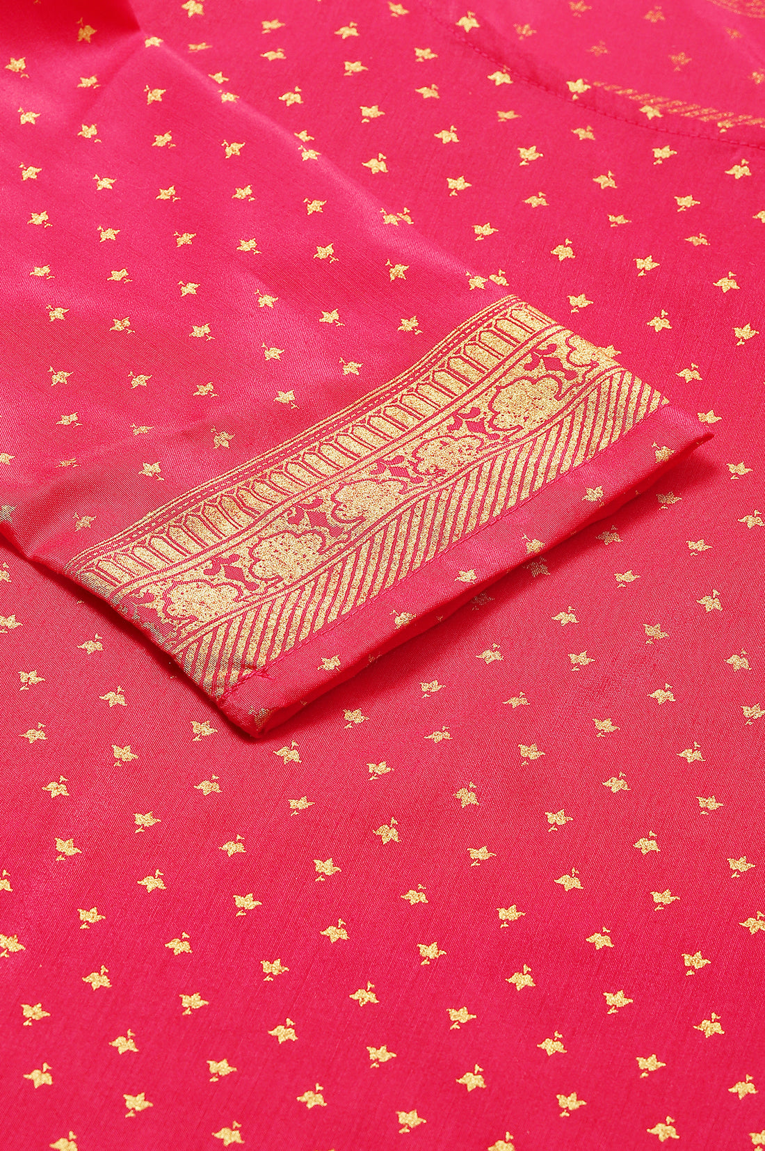 Pink Round Neck Printed kurta