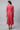 Pink Round Neck Printed Flared Dress