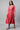 Pink Round Neck Printed Flared Dress