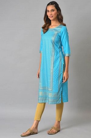 Blue Sequined kurta