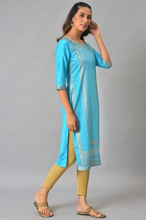 Blue Sequined kurta