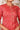 Red Foil Floral Printed Printed Sequined Mandarin Collar Straight Kurta