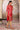 Red Foil Floral Printed Printed Sequined Mandarin Collar Straight Kurta