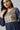 Blue Chiffon Gold Foil Printed LIVA Dress