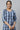 Blue Yarn Dyed Cotton Blend Straight Kurta and Palazzo Set