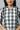 White Checker Print kurta in Mandarin Collar