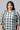 White Yarn Dyed Mandarin Collar Plus Size kurta