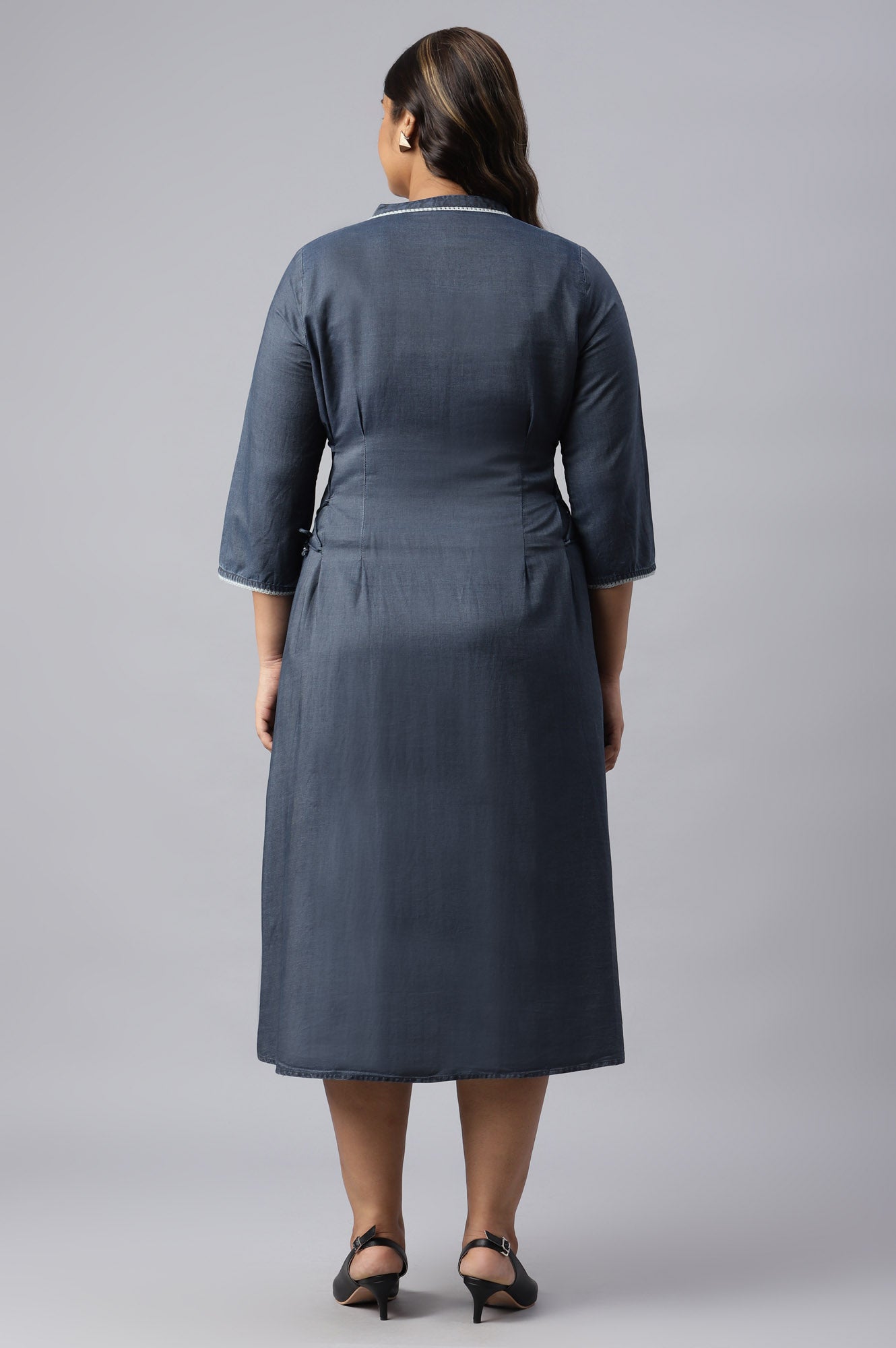 Blue Denim Plus Size Dress