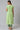 Green Stripe Print Cotton kurta with Side Buckle