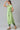 Green Stripe Print Cotton kurta with Side Buckle