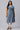 Blue Stripe Cotton Plus Size kurta with Side Buckle