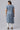 Blue Stripe Cotton Plus Size kurta with Side Buckle