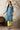 Blue Floral Motifs Dobby Straight Kurta