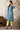 Blue Floral Motifs Dobby Straight Kurta
