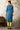 Blue Floral Motifs Dobby Straight Kurta