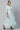Blue Gathered Rayon Midi Dress