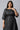 Black Floral Printed Kuchai Silk Plus Size kurta