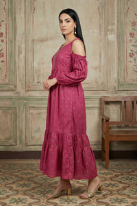 Pink Foil Printed Sequined kurta