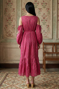 Pink Foil Printed Sequined kurta