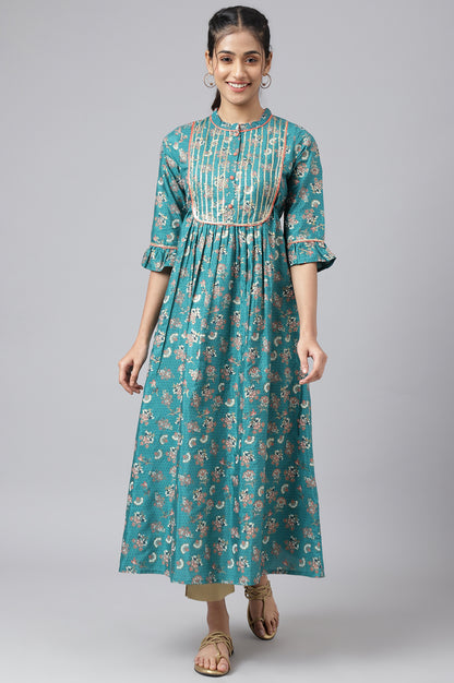 Green Heavy Embellished Ethnic kurta