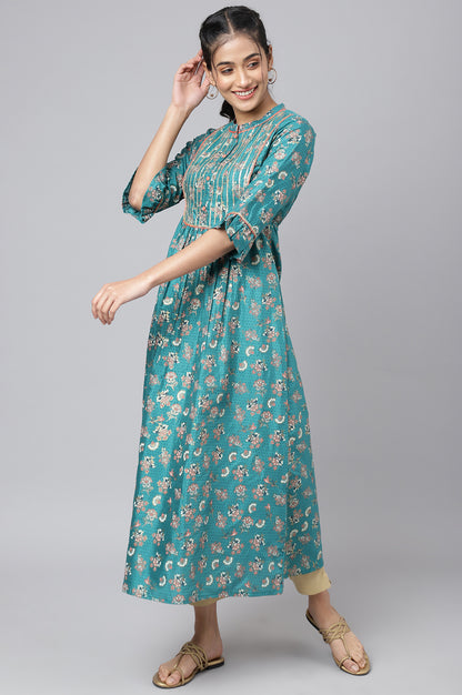 Green Heavy Embellished Ethnic kurta