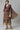 Brown Poly Shantung Printed Saree Dress