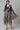 Navy Floral Printed A-line Saree-Dress