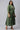 Green Yarn-Dyed Stripe Print Plus Size Dress