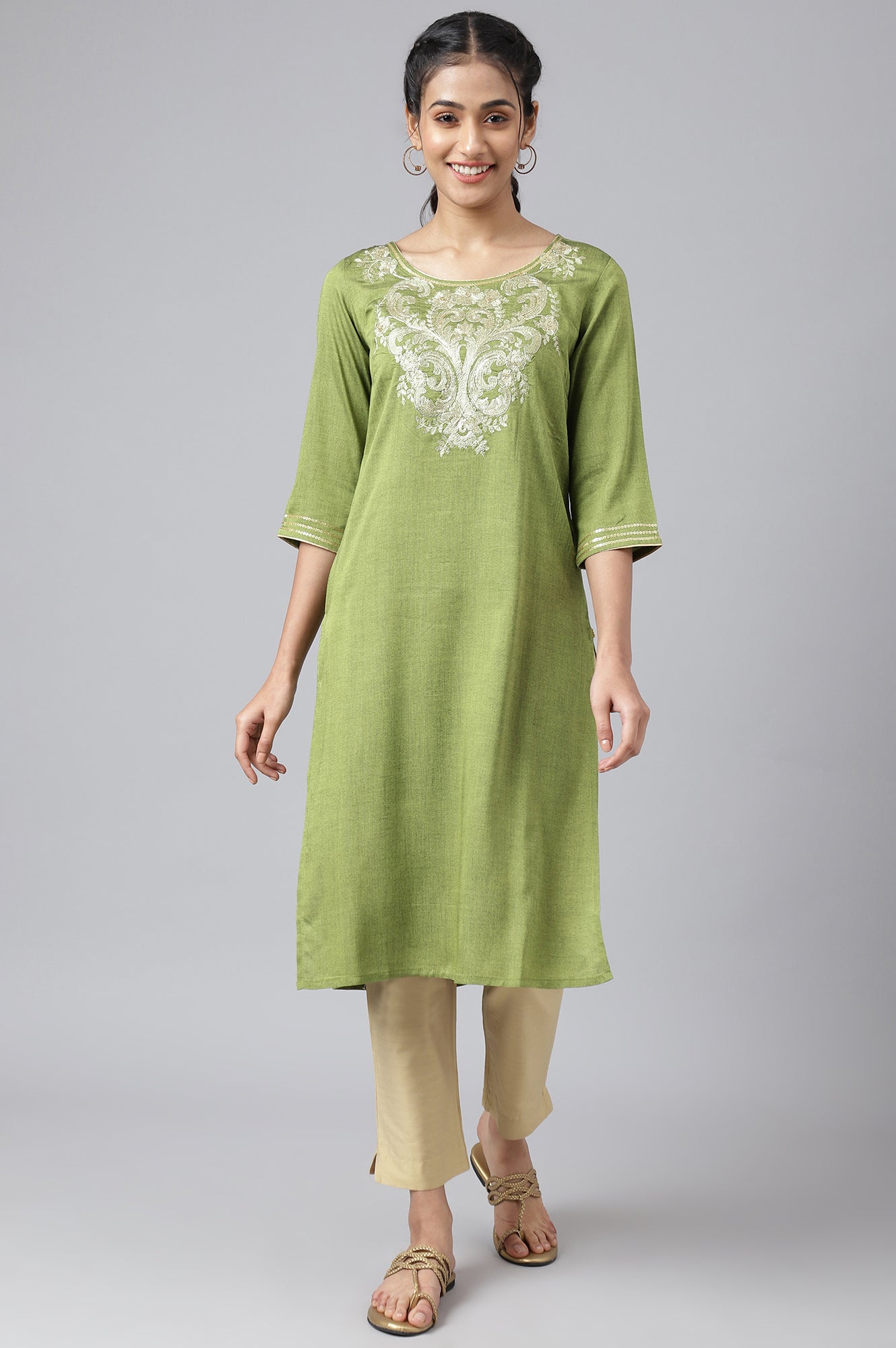 Geen Rayon Dori Embroidered kurta