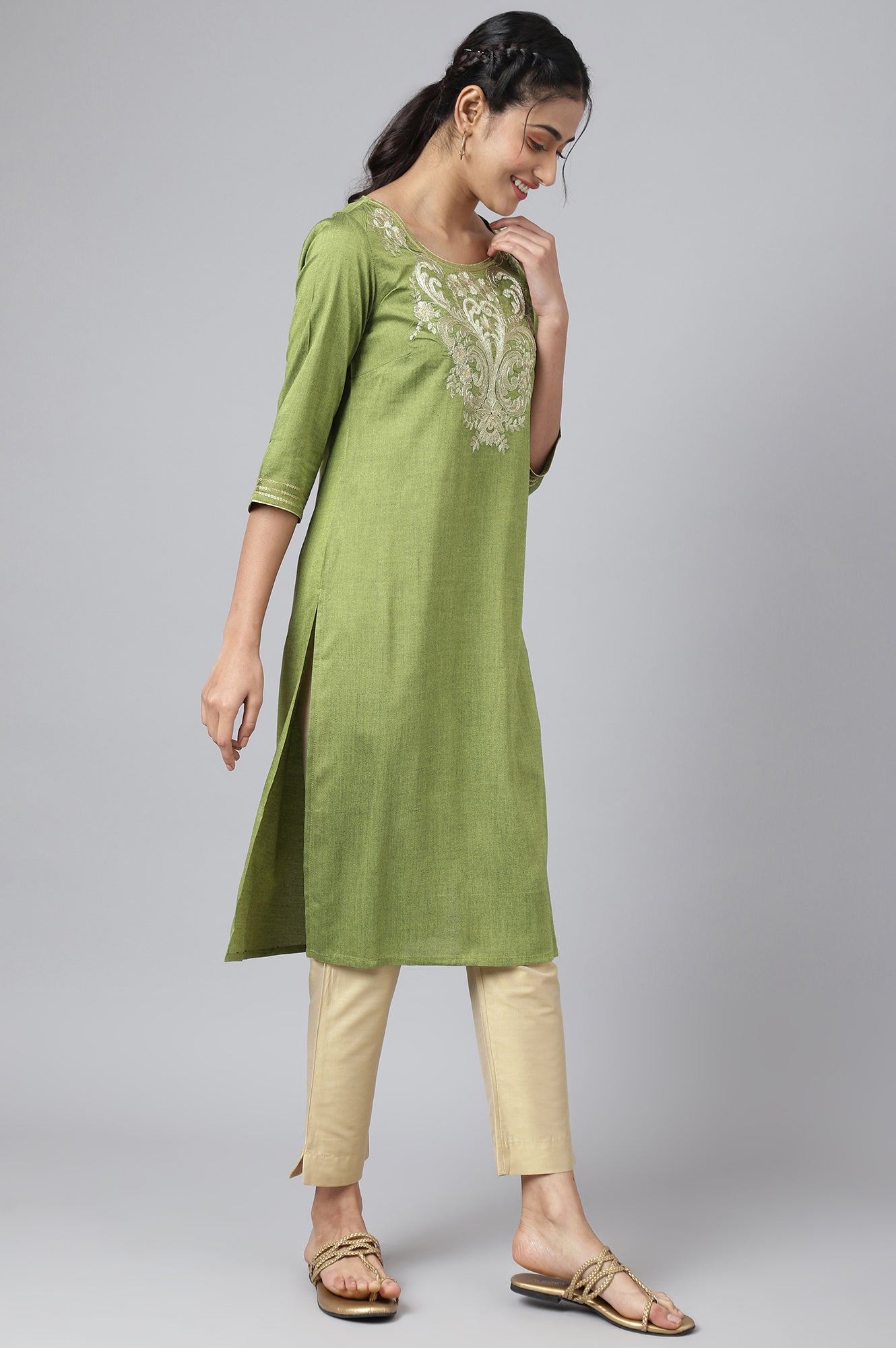 Geen Rayon Dori Embroidered kurta