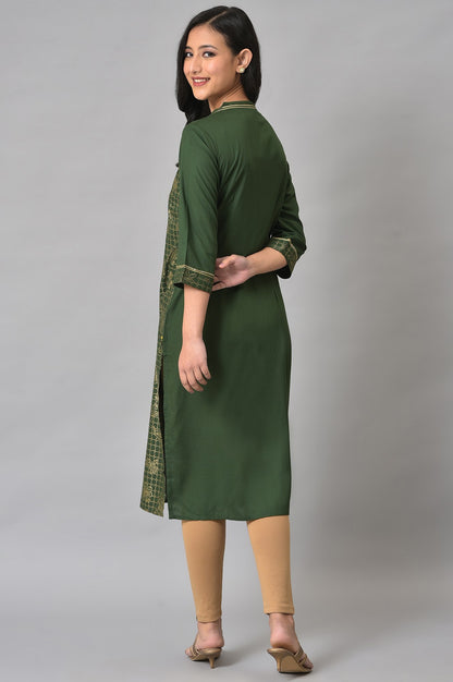 Green Button Down Ethnic Liva kurta