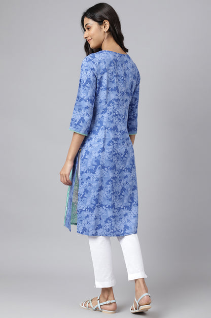 Green Floral Print Ethnic kurta