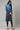 Navy Blue Printed Rayon Liva kurta
