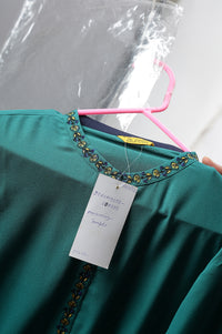 Green Floral Embroidered Ethnic kurta
