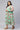 Green Bold Floral Print Flared Plus Size Dress