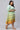 Yellow Floral Flared Plus Size Dress