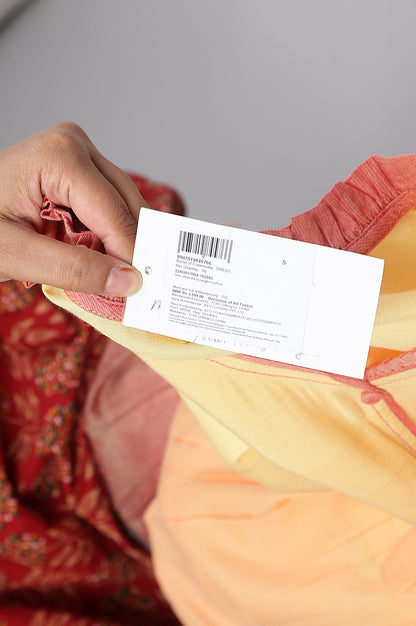 Yellow Dress with Smoking Detail