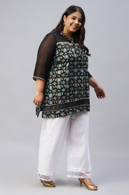 Black Georgette Short Plus Size Liva kurta