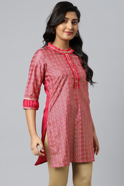 Pink Georgette Short Plus Size kurta