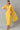 Yellow Saree Dress With Georgette Puffy Sleeves
