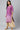Purple Floral Printed Sequined Ethnic kurta