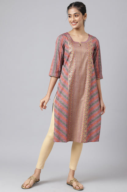 Maroon Floral Printed Sequined Ethnic kurta