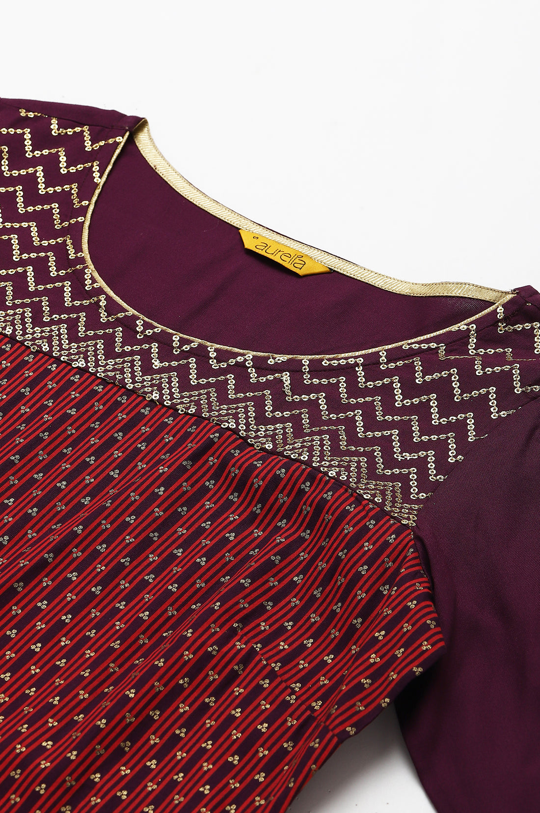 Ecru Printed kurta with Sequin