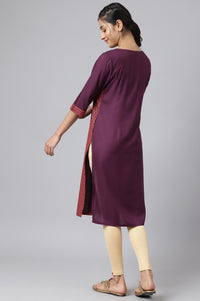 Ecru Printed kurta with Sequin