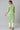 Green Floral Printed Sequined Ethnic Liva Kurta