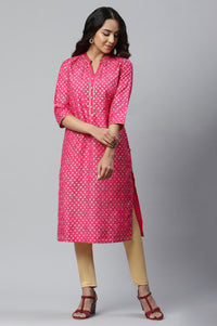 Dark Pink Shantung Draped Pants